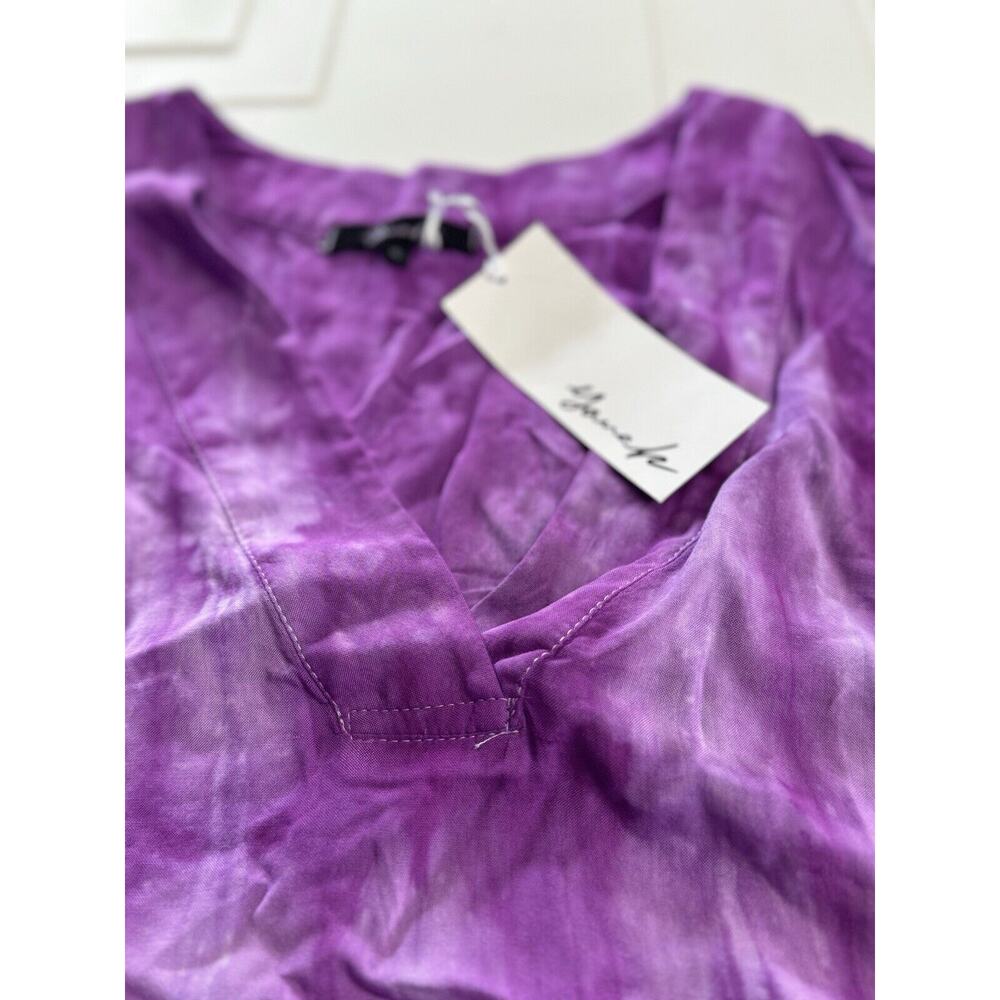 Yana K American Made T Shirt Top Purple Tie Dye Top Sz Small - Picture 2 of 6